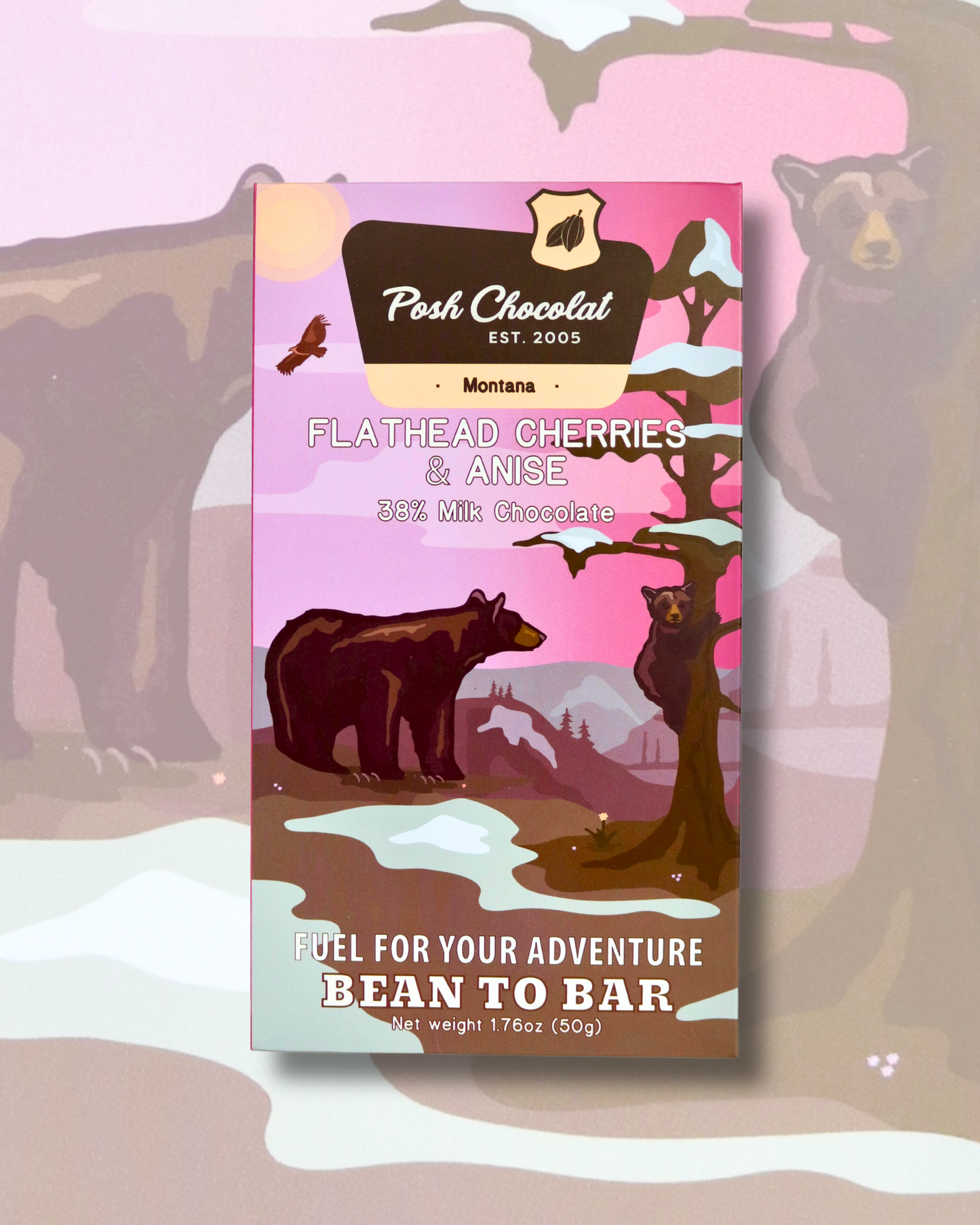 Flathead Cherries and Anise Milk Chocolate