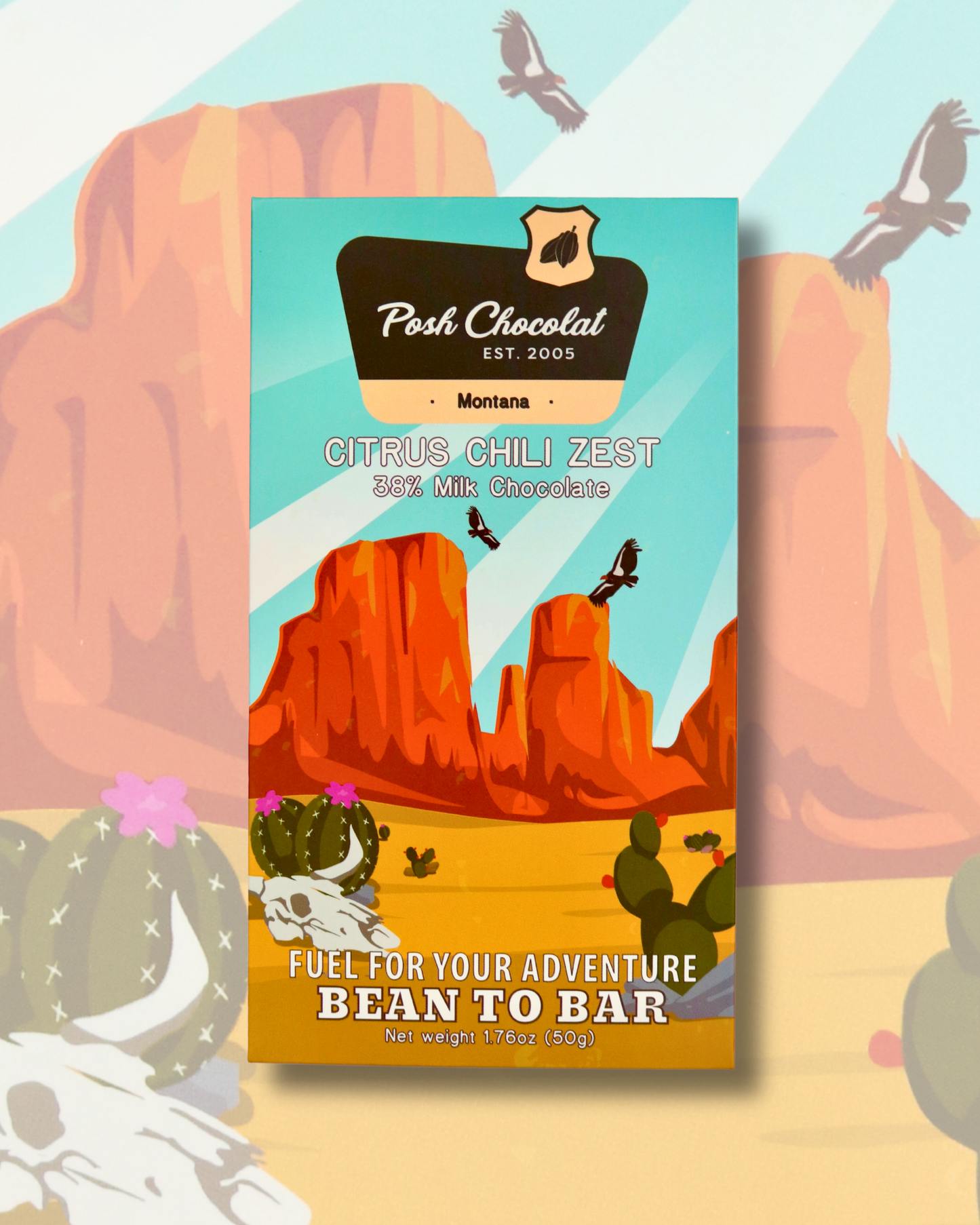 Chili Zest Milk Chocolate Bar