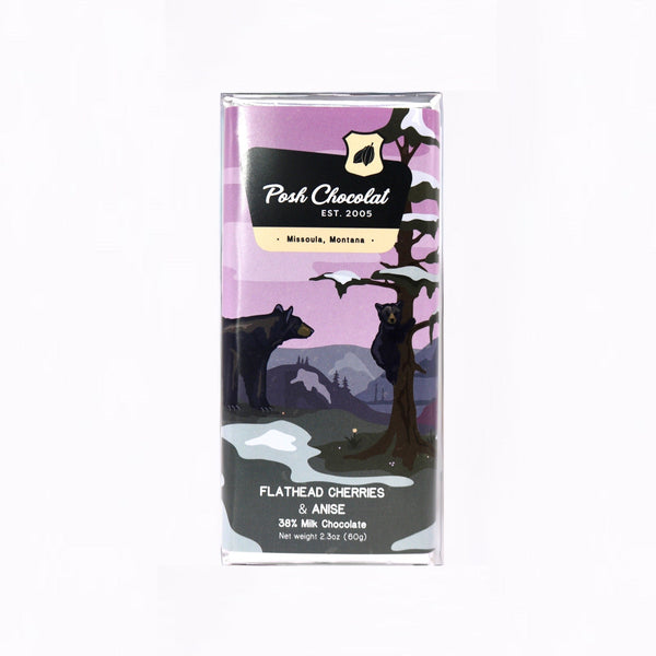 Flathead Cherries and Anise Milk Chocolate