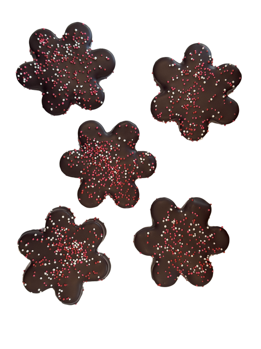 Dark Chocolate Marshmallow Flowers