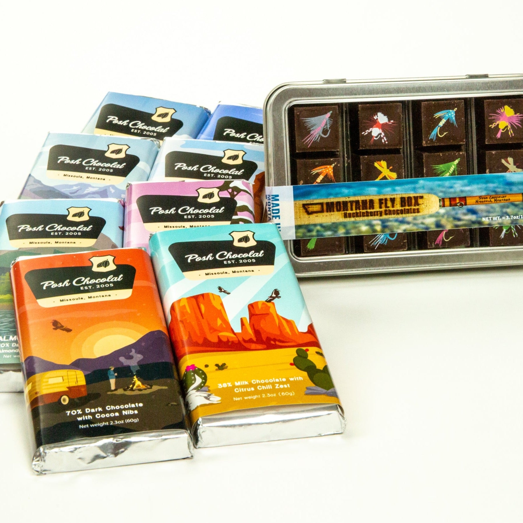 National Parks Chocolate Bars and Montana Fly Box